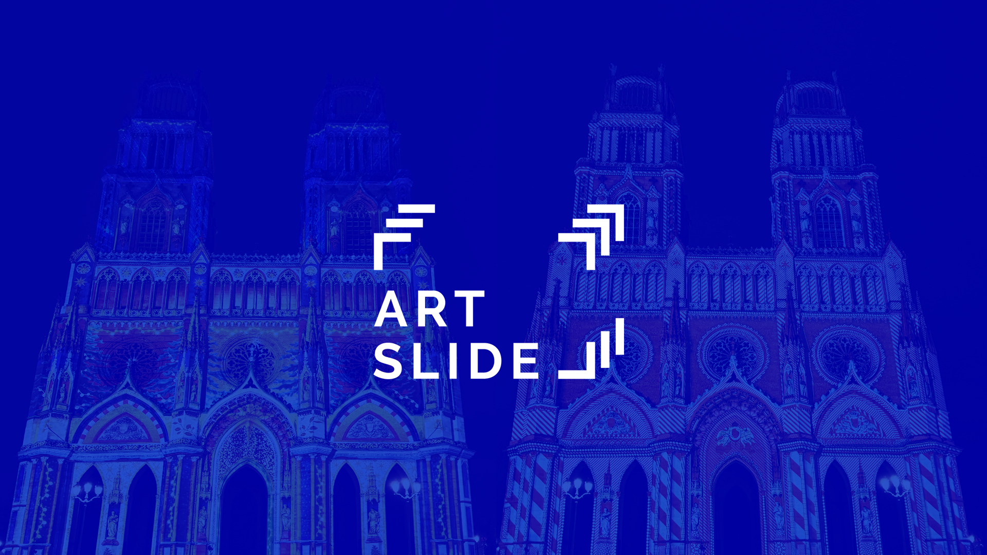 Image d'un mapping sur la Cathédrale d'Orléans