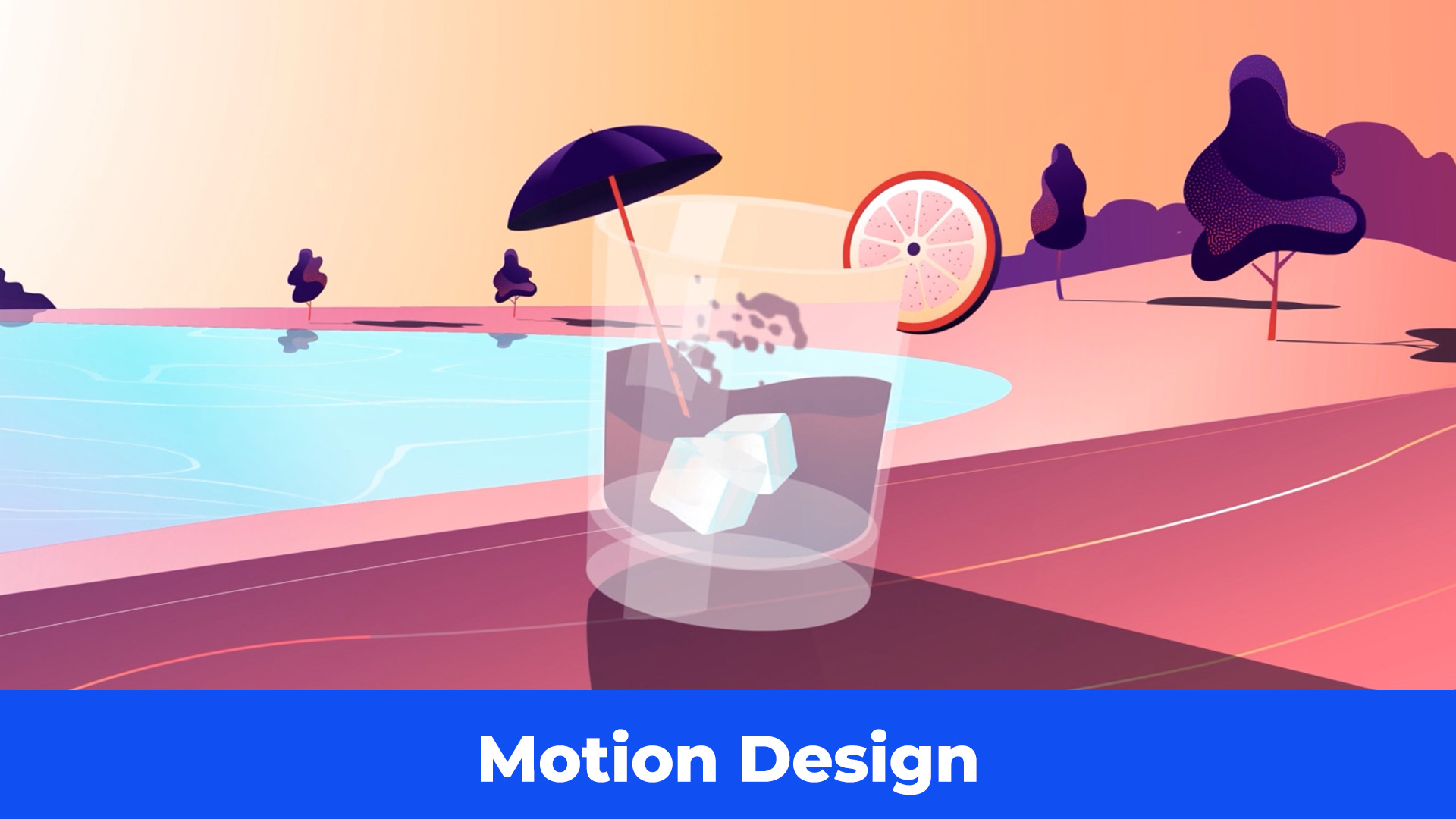Image de gauche présentant la section motion design du site avec une illustration d'une animation 2D